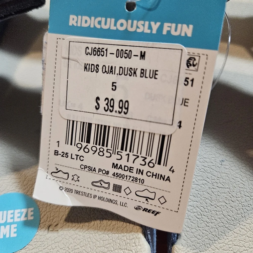 Reef Kids Ojai Sandal: BLUE/GRAY: NEW WITH TAGS: SIZE 5
